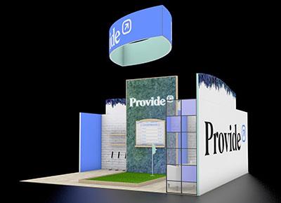 Apple Rock 20 x 20 Booth Design