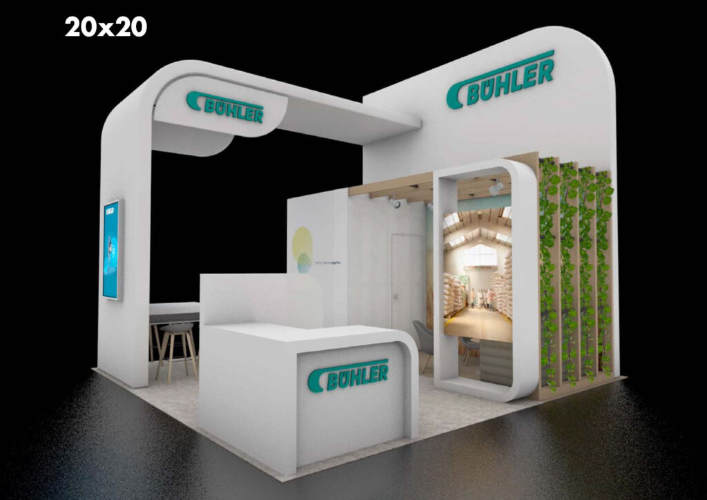 Bühler Trade Show Exhibit 20x20 Rendeirng